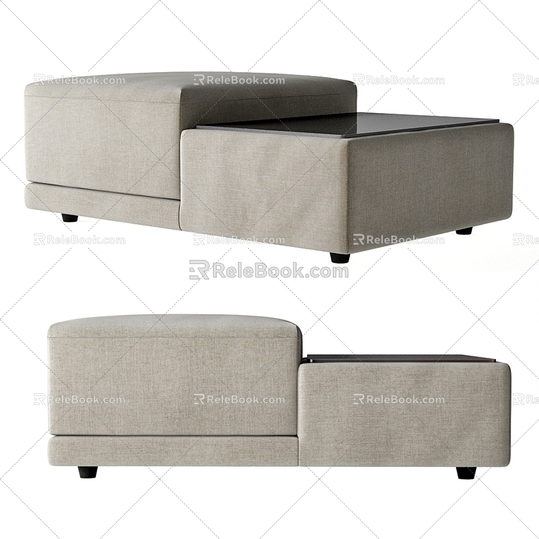 Modern sofa stool Sancal puff magazine normalbump 3d model