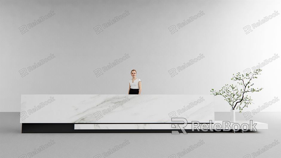 Modern reception desk model