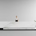 Modern reception desk 3d model