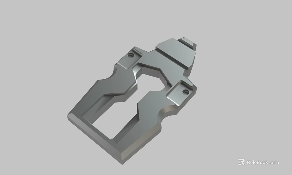 Metal Mechanical Component With Geometric Structure And Precision Holes Design 3d model