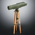 High Quality Commercial Green Telescope with Stable Wooden Tripod Stand for Professional Use