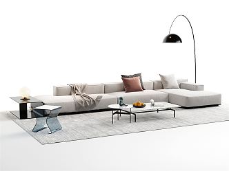 Modern Sofa Coffee Table Combination Corner Sofa Coffee Table Combination 3d model