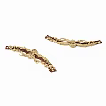 Vintage Style Golden Brown Decorative Hair Accessories With Ornate Carved Patterns