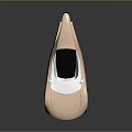 Futuristic Rose Gold Concept Car With Transparent Roof And Unique Wheels