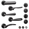 Modern Black Door Handles With Various Styles And Elegant Design Options 3d model