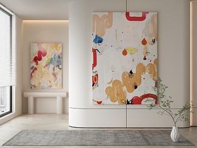 Modern Decorative Painting Hanging Painting 3d model