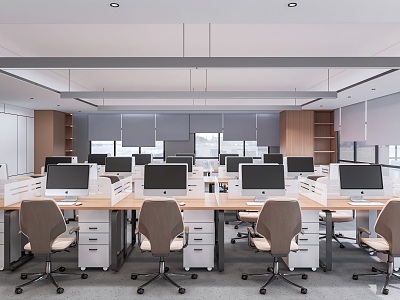 modern public office area office space public office furniture worker office area model