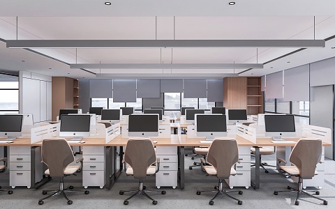 modern public office area office space public office furniture worker office area 3d model