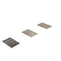 Stylish Square Rugs With Gray Diamond Pattern And Linear Texture Design 3d model