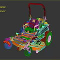 Turfmaster Orange Riding Lawn Mower Agricultural Equipment For Efficient Lawn Mowing