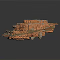 Layered Red Rock Formation With Textured Surface Gray Base And White Specks