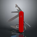 Essential Red Swiss Army Knife For Multifunctional Food Preparation And Cooking Tasks
