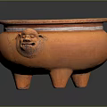 Chinese-style water tank container 3d model