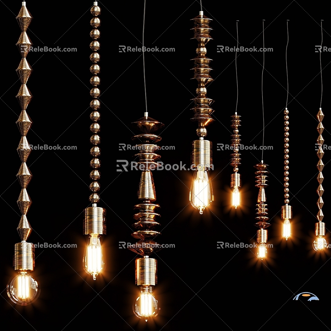 Modern chandelier Marz Designs bright beads 3d model