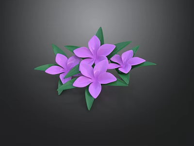 Flower Flower Big Flower Jasmine Vegetation Flower Wild Flower Cartoon 3d model