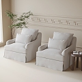 Modern Single Sofa Negotiation Sofa Leisure Chair 3d model