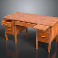 Classic Wooden Desk Furniture With Storage Drawers And Foldable Tabletop