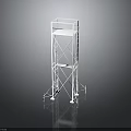 Tall Multi Level Metal Scaffolding Structure With Support Platform Frames