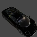 Game and Movie Character Black Sports Car with Sleek Design and Glossy Finish