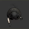 3D Fantasy Game Movie Character With Short Black Hair And Golden Accented Black Outfit