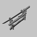 Tang Dao and Samurai Swords 3d model