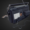 Sharp Radio Radio Tape Speaker Audio Tape Video Tape 3d model