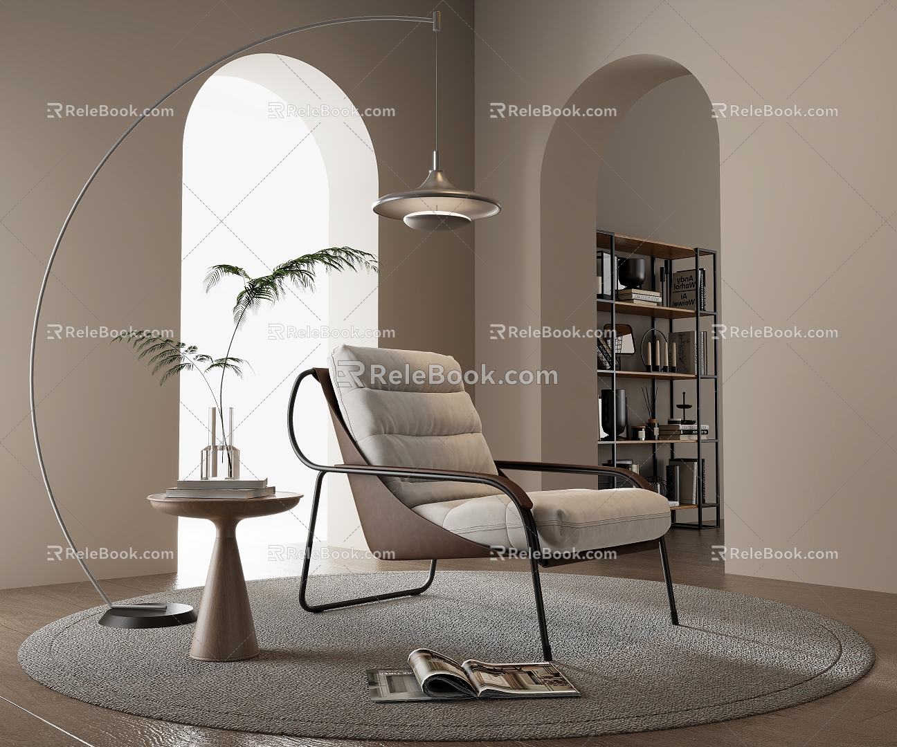 modern leisure chair 3d model