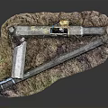 Outdoor Underground Construction Model With Concrete Pipes Metal Supports And Grass