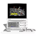 Modern computer Old-fashioned computer 3d model