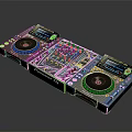 Modern Synthesizer Portable Synthesizer Mixer Reverberator 3d model
