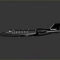 Black Space Plane With Modern Aerodynamic Wing Design And Windows