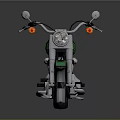 Green Classic Motorcycle With Black Seat Black Wheels And Chrome Accents Design
