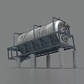Industrial Rotary Drum Screening Equipment with Metal Frame and Motor Drive