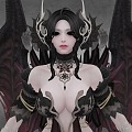 Witch Mage Mage Mage Mogan Angel Devil Angel Fallen Angel Vampire 3d model