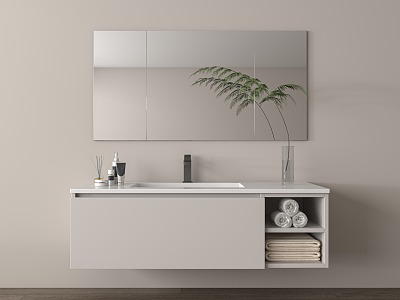 modern sink bathroom cabinet 3d model