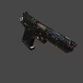 Sleek Black Tactical Pistol With Textured Grip And Durable Metal Construction Design