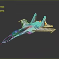 Modern Blue And White Fighter Jet With Sleek Design And Transparent Cockpit