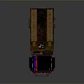 Off Road Flatbed Truck With Black Red Blue Body And 95 Decal