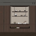 New Chinese Bookcase New Chinese Display Cabinet Decorative Cabinet Storage Cabinet 3d model