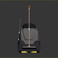 Smart Computer Controlled Cleaning Machine 3D Model With Steering Wheel And Yellow Components 3d model