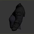 Sleek Black Jacket With Zipper Design And Long Sleeves On Mannequin