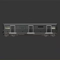 Gray Train Carriage With Windows Doors And Wheels On Reflective Surface