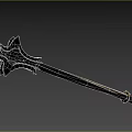 Cane PBR Next Generation Cane Scepter Magic Weapon Magic Wand Magic Weapon 3d model