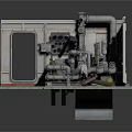 Industrial Equipment Setup In Factory With Pipes Valves And Control Panels