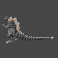Mythical Black Scaled Dragon With Red Eyes Yellow Horns And Light Wings In Natural Setting