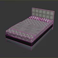 Stylish Modern Bedroom Interior Design With Upholstered Headboard And Striped Bedspread