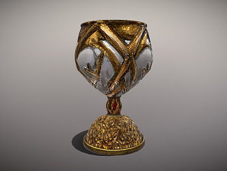 Modern Trophy Gold Cup 3d model