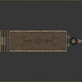 Wooden Flatbed Trailer With Heavy Duty Wheels Hitch And Support Rails