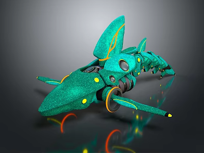 Machine Shark Science Fiction Shark Future Shark Concept Shark Machine Shark Animal Game Animal 3d model