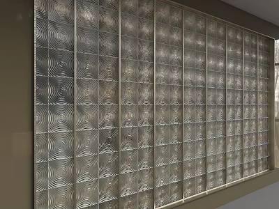 Elegant Modern Glass Partition Featuring Spiral Patterns In Interior Design 3d model